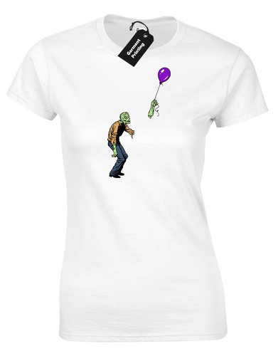 Zombie balloon ladies shirt - balloon,