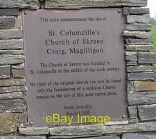 Photo 6x4 Plaque at Cairn Magilligan Aghanloo Zoomed in for a closer loo c2008