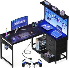 Coleshome shaped gaming desk - shaped,