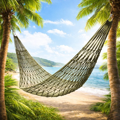Nylon rope mesh hammock - nylon,