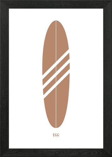 Egg surfboard framed wall art - framed,