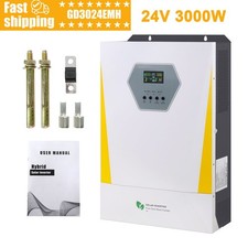 24V 3000W Hybrid Solar Pure Sine Wave Inverter MPPT 100A Controller Charger