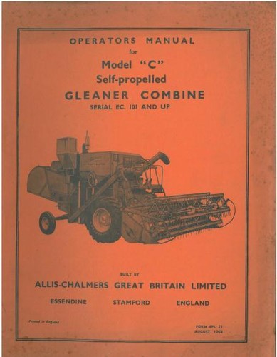 Allis chalmers gleaner combine - allis,