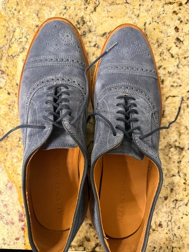 Allen edmonds blue suade shoes - allen,