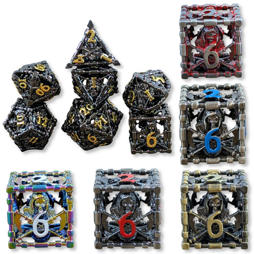 Dnd 7pcs metal dice - 7pcs,