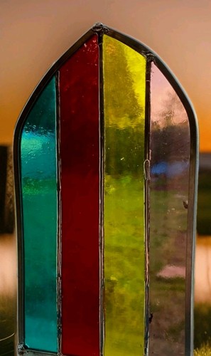 Stained glass gothic window - glass,