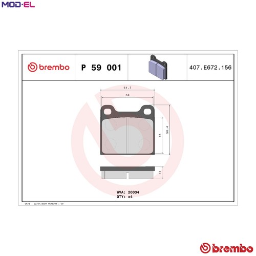 Brake pad set disc - pad,