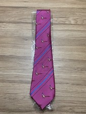 Stylish Shooting Tie - Pink with Pheasants
