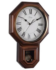 Acctim Dark Wood Effect Quartz Wall Clock Pendulum Woodstock 28316 - Scruffy Box