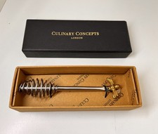 Culinary Concepts Beehive Honey Drizzler Stainless Steel -Boxed