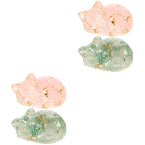 Count cat statue crystals - count,