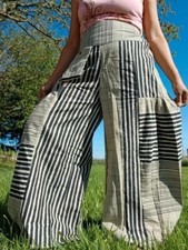 White Black Baggy Wide Leg Harem Genie Pants Hippie Trousers High Rise Pants