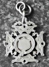 Vintage 1938 Hallmarked Sterling Silver Fob Medal