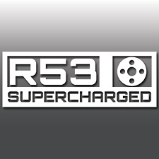 1x Mini Cooper S R53 Supercharged Car Vinyl Decal Sticker | JCW | GP | Boost