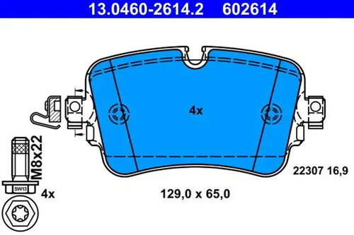 Brake pads 0460 2614 ate - brake,