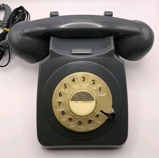Retro style GPO 746 Classic Rotary Telephone (Grey) by ProTelX