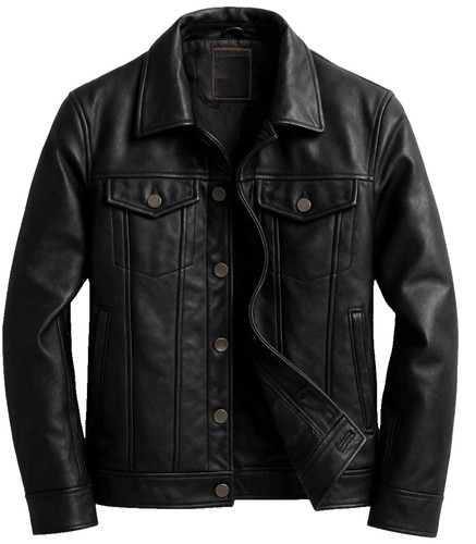 Men black genuine cowhide - men's,