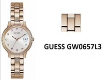 Guess Watch Ladies Three of Hearts Gold 30m Water Resistant GW0657L3 RRP £175