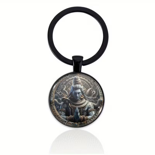 Mahadev shiva glass - glass, cabochon