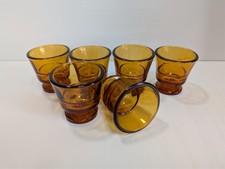 6 Duralex 2000 Amber Egg Cups | Coquetiers Vermeil | Vintage
