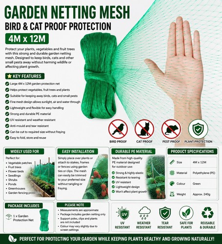 Garden netting mesh cat bird - netting,