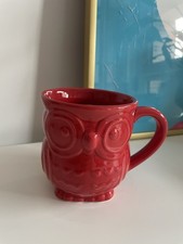 Owl Coffee Tea Mug Red Colour