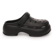 Womens Platform Heeled Clogs Slip On Pool Beach Mules Slipper Shower Sandals