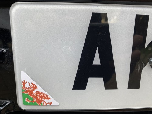 Number plate corner - number,