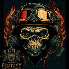 Motorcycle Gorilla Skull Motorbike Biker Mens Cotton T-Shirt Tee Top