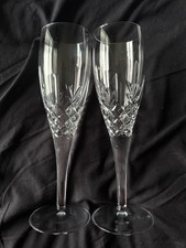Set of Two Royal Doulton “Dorchester” 24% Lead Crystal 22cm Champagne flutes