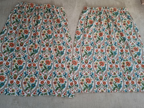 1950s vintage barkcloth - 1950s, floral