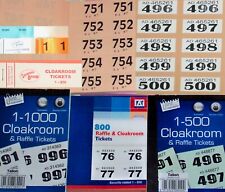 raffle ticket book 500 or 1000 800 400 200 100 + stubs pick a size & colour