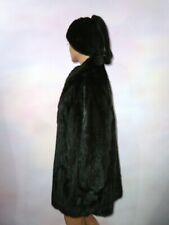 BLACKGLAMA Real Ranch Mink Fur Coat Jacket Vison Norka Nerz 12 - 14 - 16 / M - L