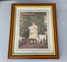 Framed Print PUPPY LOVE by Charles Burton Barber (1836-1893) PUPPY DOGS Vintage