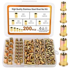 200PCS Metric Rivet Nut Kit M3