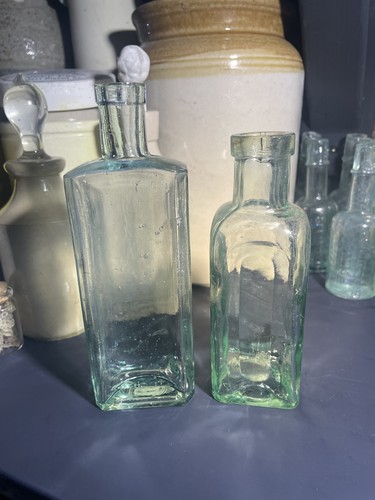 Pair vintage aqua - pair, of