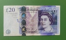 Twenty Pounds Banknote In Paper , Used Grade  See Pics Chris Salmon £20 