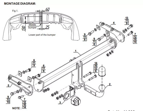 Swan neck tow - neck, volvo