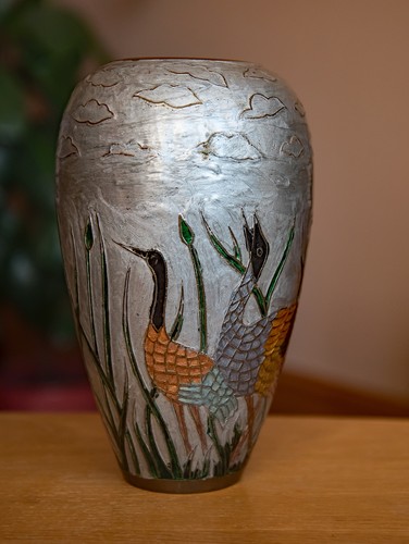 Indian vase made - from, brass