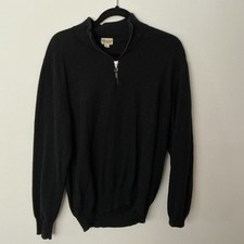 Faconnable By Albert Goldberg, 100% Cashmere, Black Mens Sweater L