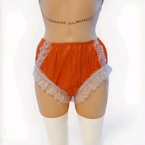 Orange nylon knickers with - knickers,