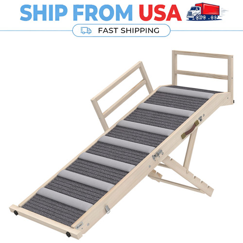 Foldable dog ramp adjustable - dog, 4