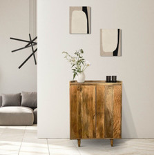 SOLID MANGO WOOD SCANDI SHOE