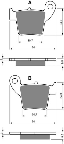 Goldfren rear brake disc pads - disc,