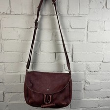 Lune Pipa Brown Leather Handbag Crossbody Strap Shoulder Bag Messenger Saddle