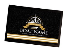 Personalised Boat Mat -  Black
