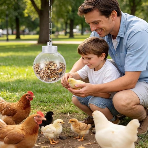 Chicken foraging treat ball - chicken,