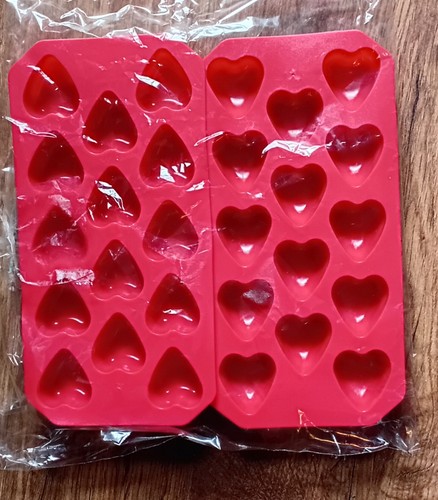 Silicone heart mould tray red - heart,