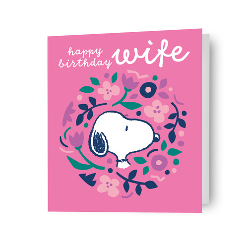 Wife birthday card - card, peanuts