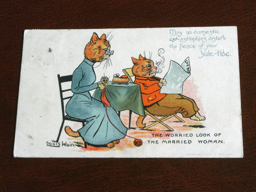 Original louis wain - , signed
